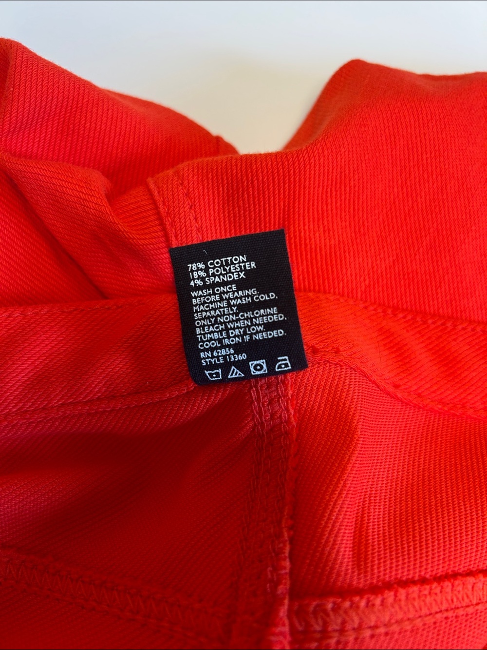 Women’s Deep OrangeStretch Leggings - Picture 4 of 4
